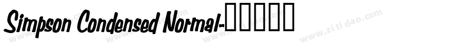 Simpson Condensed Normal字体转换